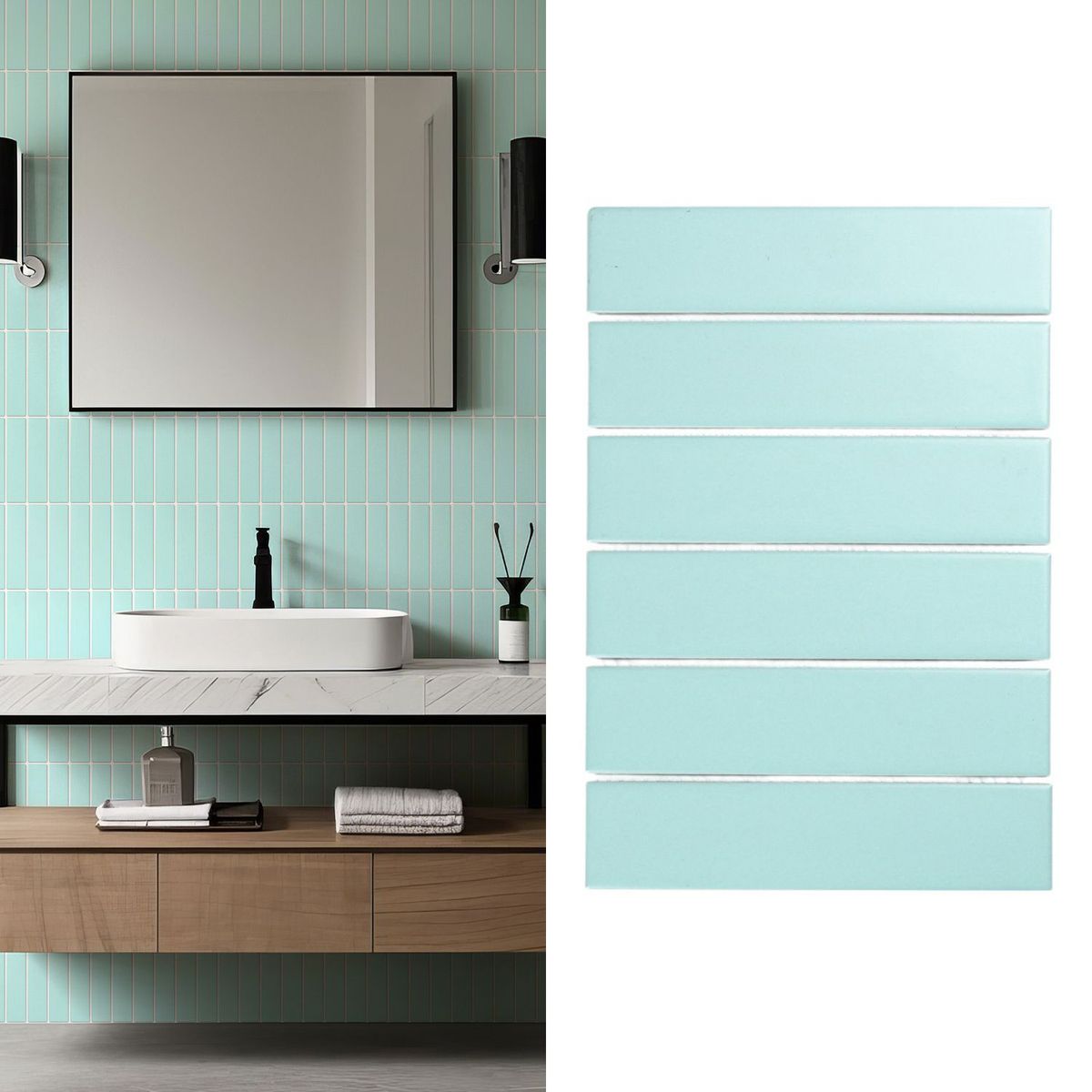 HOLZTEK - Mosaico Malla Brck Menta Mt 19,9X29 0,06M2