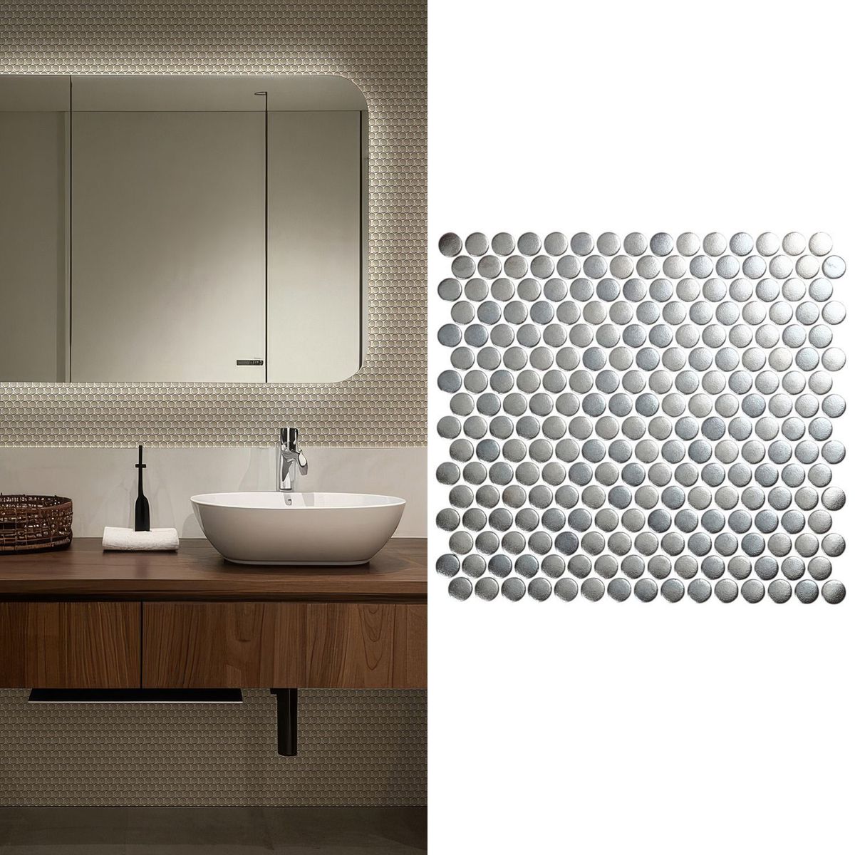 HOLZTEK - Mosaico Malla Spot Metálico 29,1X31,5 0,09M2