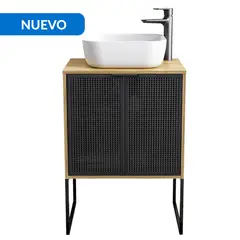 SENSI DACQUA - Mueble Baño RIAD Negro sin lavamanos 60x80x46 cm