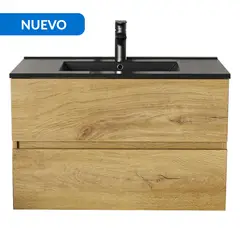 SENSI DACQUA - Mueble Baño ESTAMBUL Madera / negro 80x52x46 cm
