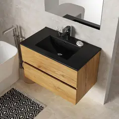 SENSI DACQUA - Mueble Baño Estambul Madera/Negro