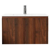 Mueble Baño LAGOS madera oscura 80x52x46 cm