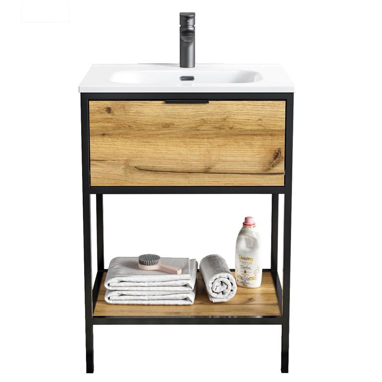 Mueble de Baño Con Lavamanos de Loza Taipei 60x85x46 cm