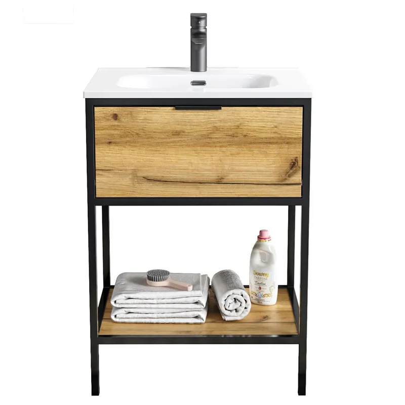 SENSI DACQUA - Mueble Baño TAIPEI madera, negro 60x85x46 cm