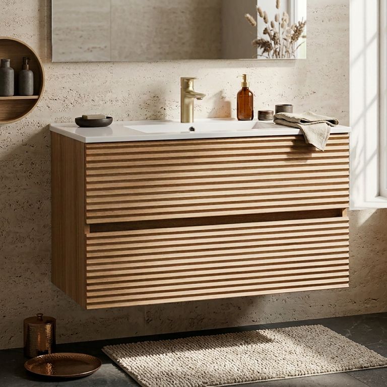 Mueble Baño DINAMARCA madera 80x52x46 cm