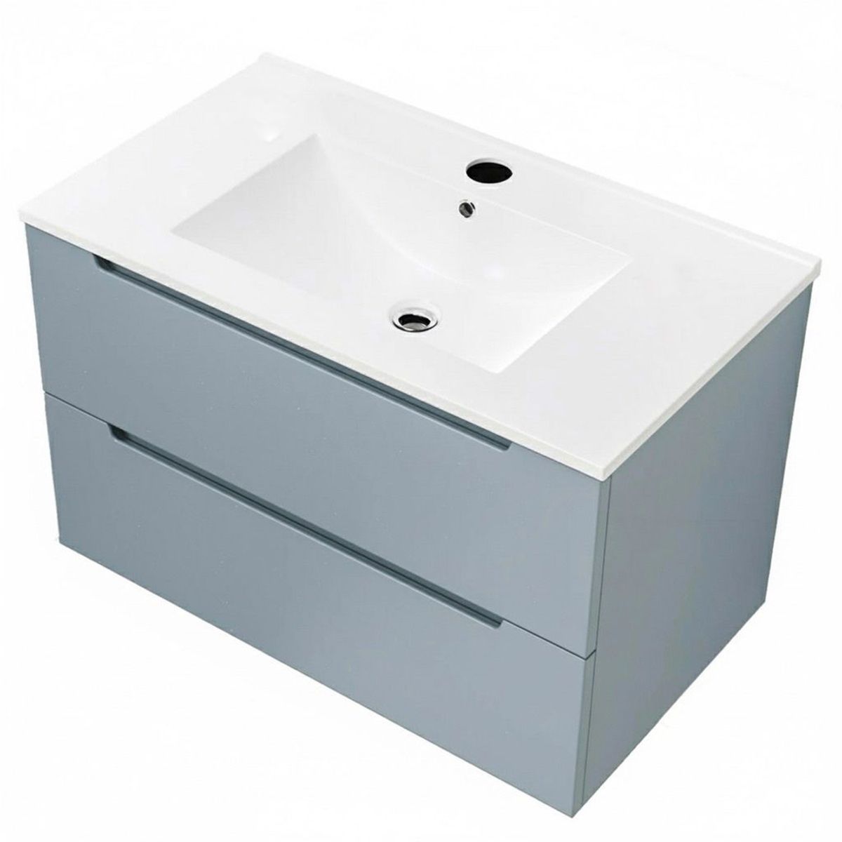 SENSI DACQUA - Mueble Baño con Lavamanos Finlandia Azul piedra 80x52x46 cm