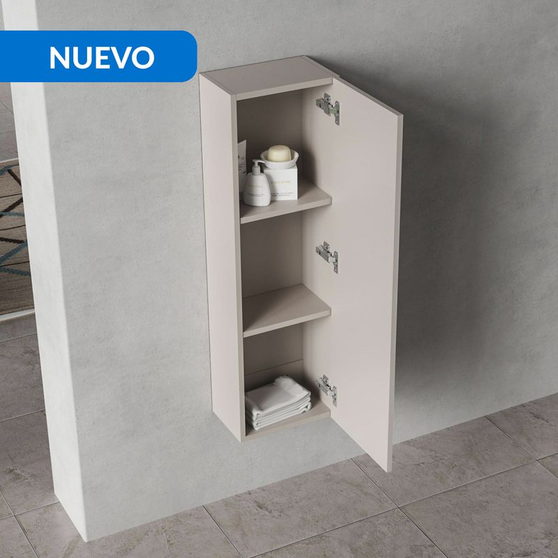 SENSI DACQUA - Mueble Baño Nilo Melamina 2 Nivel(es) 30x100x20 cm Taupe
