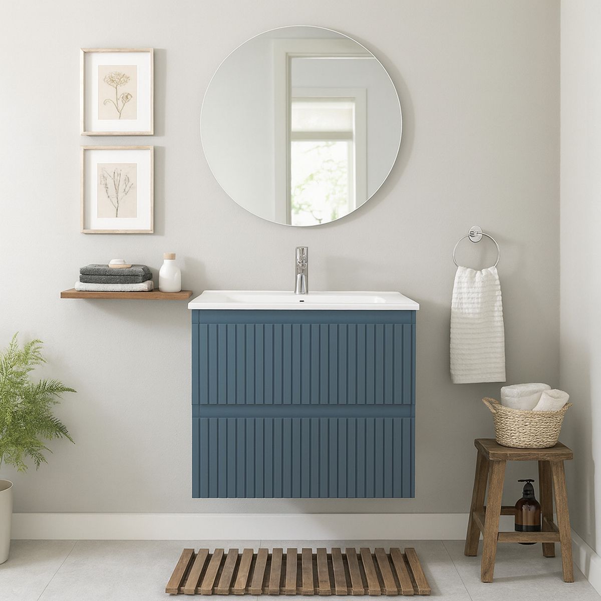 SENSI DACQUA - Mueble Baño TORONTO Azulino 60x52x46 cm