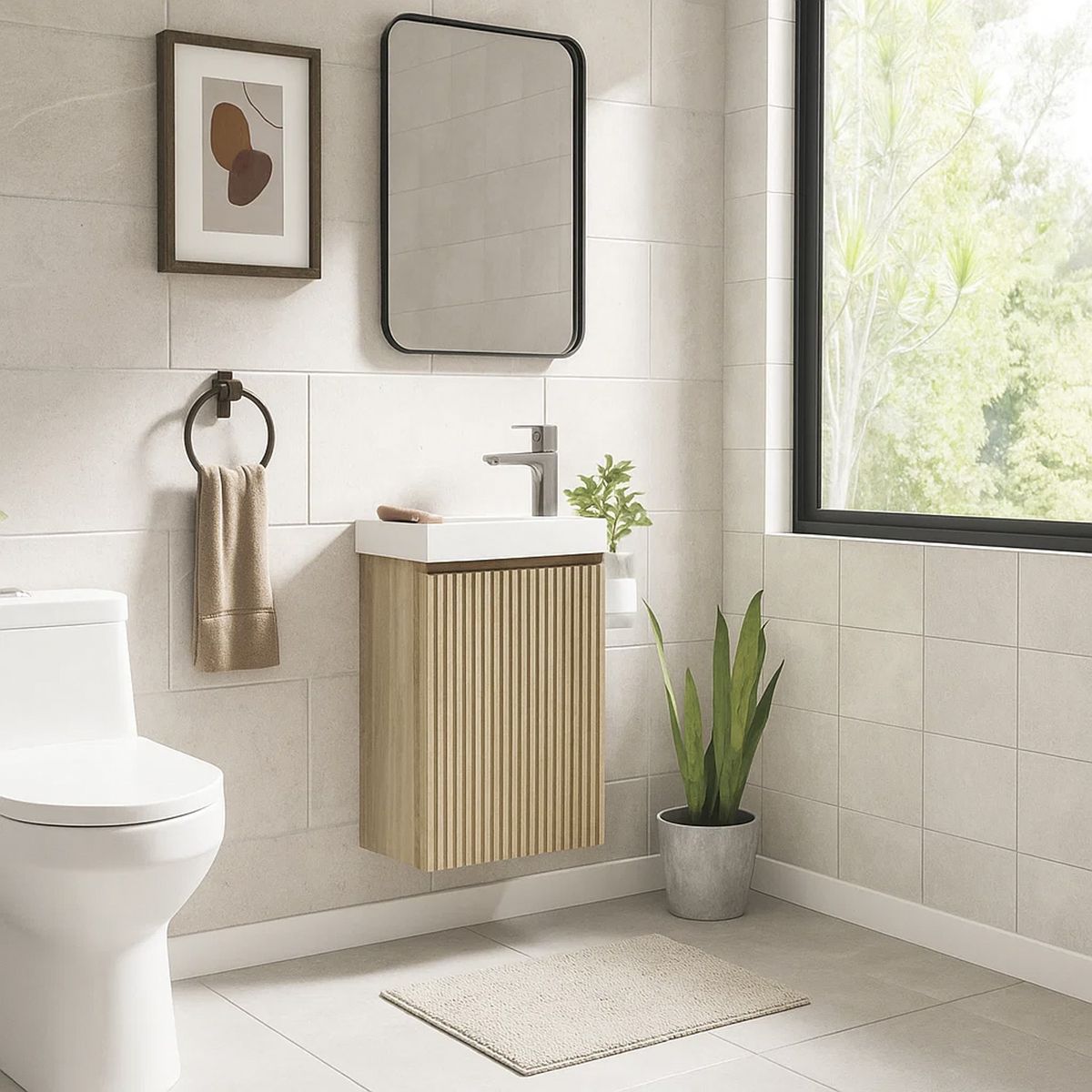 SENSI DACQUA - Mueble Baño MOSCU Oak 40x50x22 cm