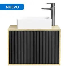 SENSI DACQUA - Mueble Baño Berlín Negro sin lavamanos 60.2x41.5x46 cm