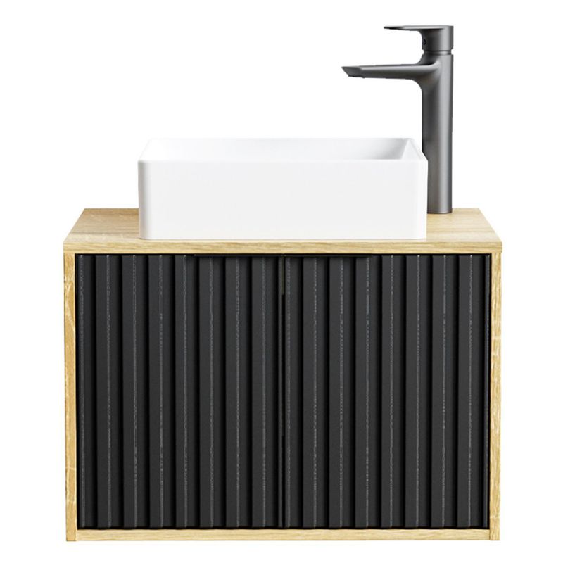 SENSI DACQUA - Mueble Baño Berlín Roble/Negro Mate 60.2x41.5x46 cm