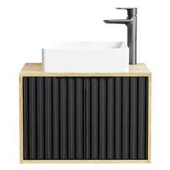 SENSI DACQUA - Mueble Baño Berlín Negro sin lavamanos 60.2x41.5x46 cm