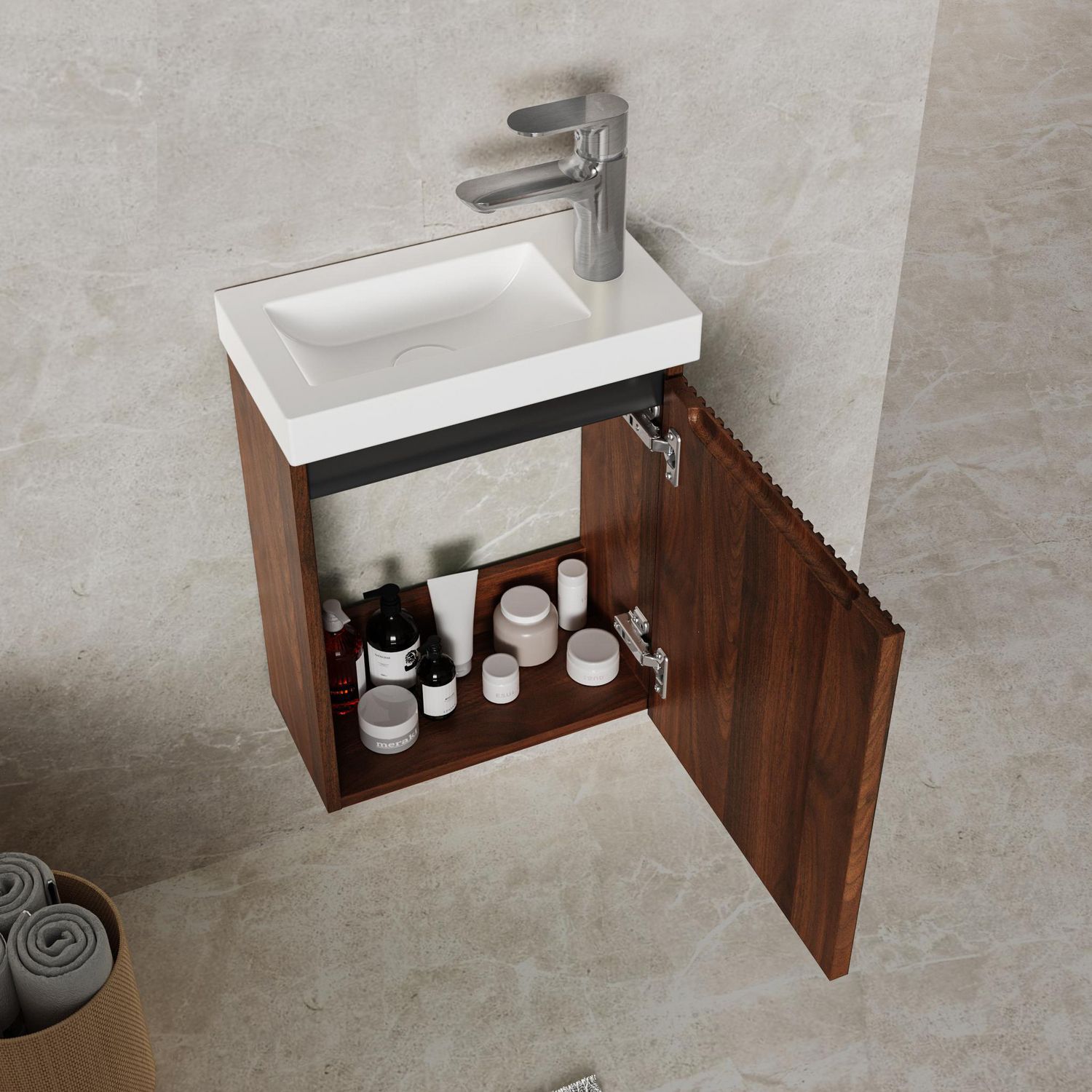 SENSI DACQUA Mueble Baño Moscu Oak 40x50x22 cm | Falabella Chile