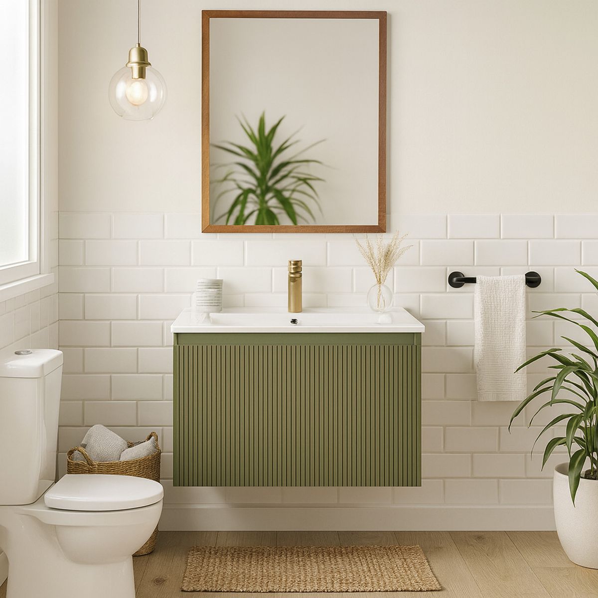 SENSI DACQUA - Mueble Baño CALI Verde 60x42x46 cm