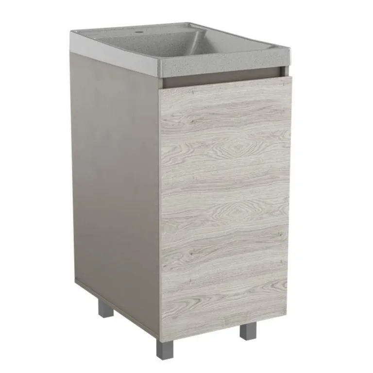 Lavadero Porcelana Gris 45x86x60 cm+ Mueble
