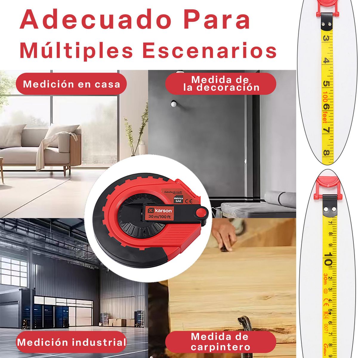 KARSON - Huincha de medir 30 metros