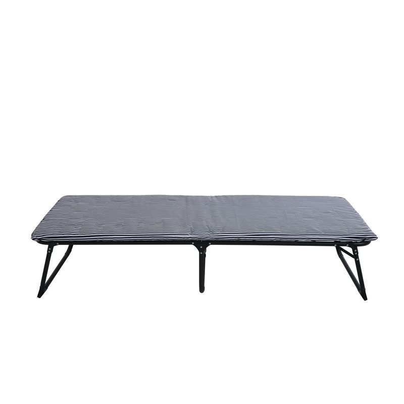 JUST HOME COLLECTION - Catre plegable Colchone Especial Negro, Blanco