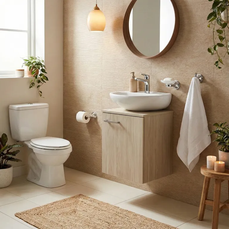 Combo Sanitario Ecoline + Mueble + Lavamanos + Accesorios