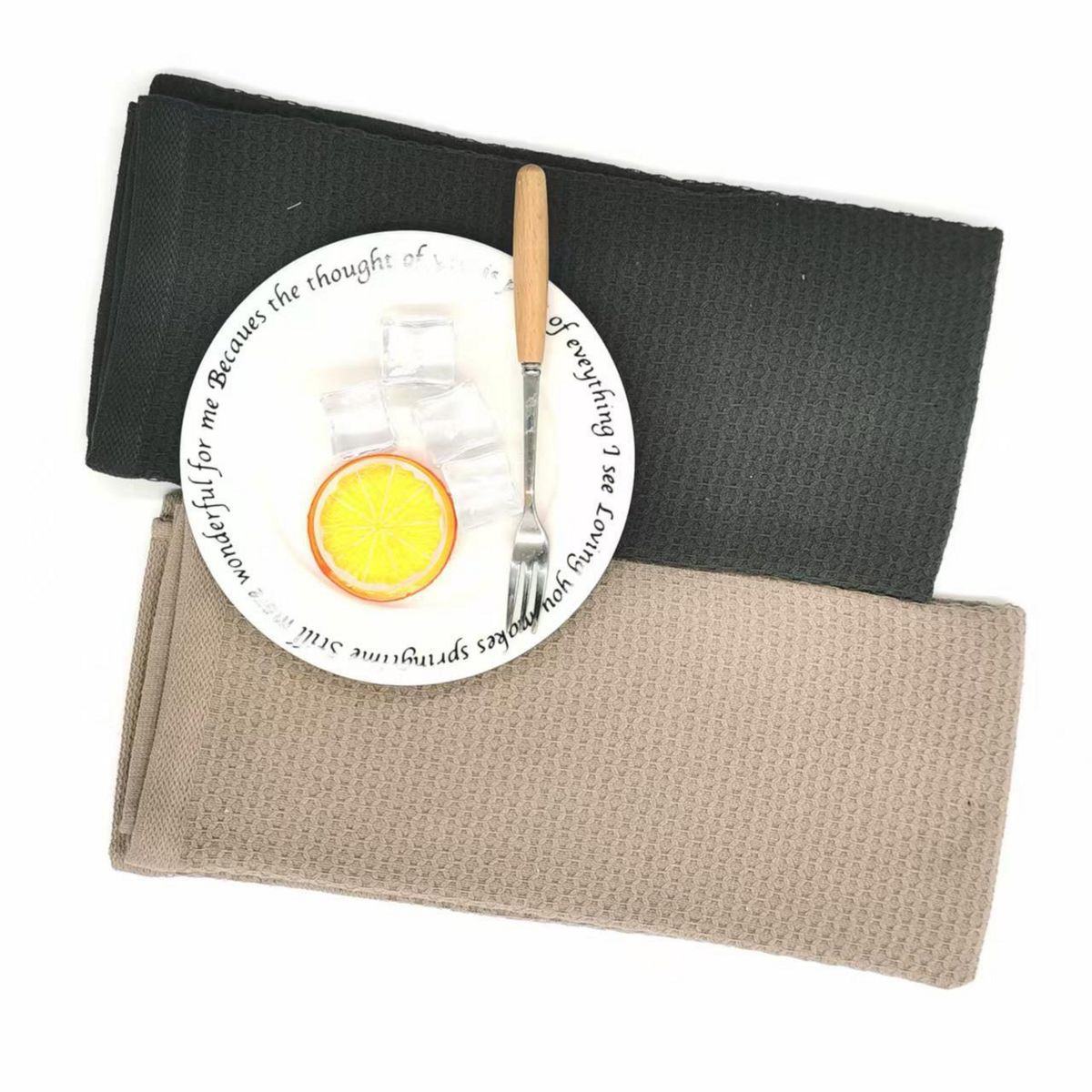 JUST HOME COLLECTION - Set 2 Paños de Cocina Rectangular 40x60 cm Bosque Beige