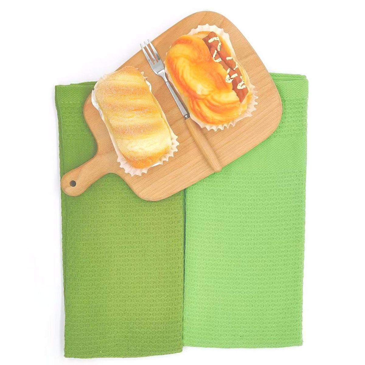 JUST HOME COLLECTION - Set 2 Paños de Cocina Rectangular 40x60 cm Bosque Verde