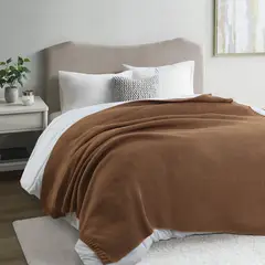JUST HOME COLLECTION - Manta Tejida Especial Caramel