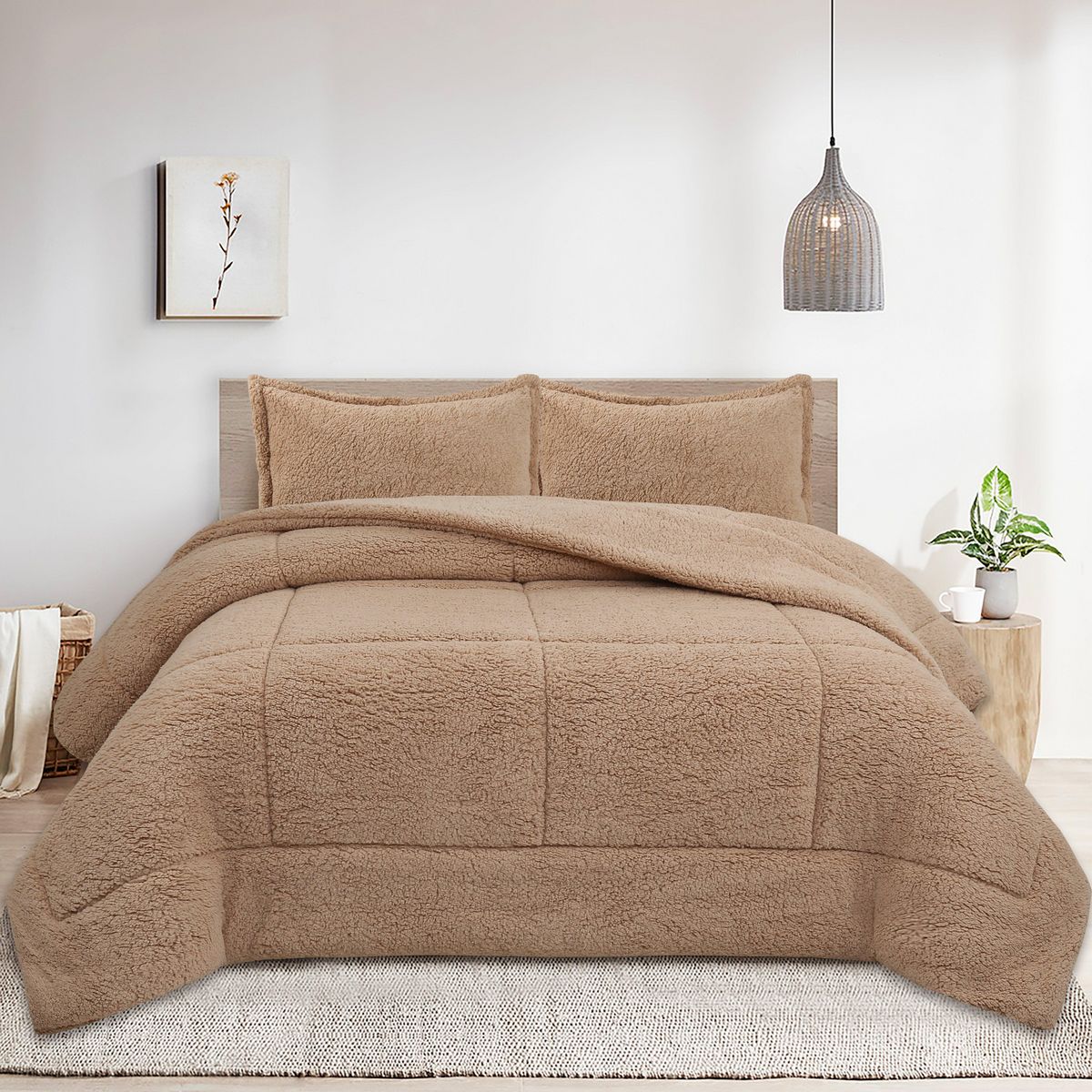 JUST HOME COLLECTION - Plumón Sherpa Camel