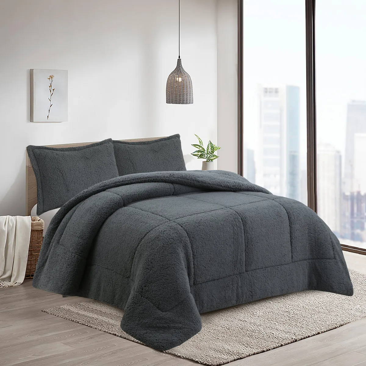 JUST HOME COLLECTION - Plumón Sherpa Grafito