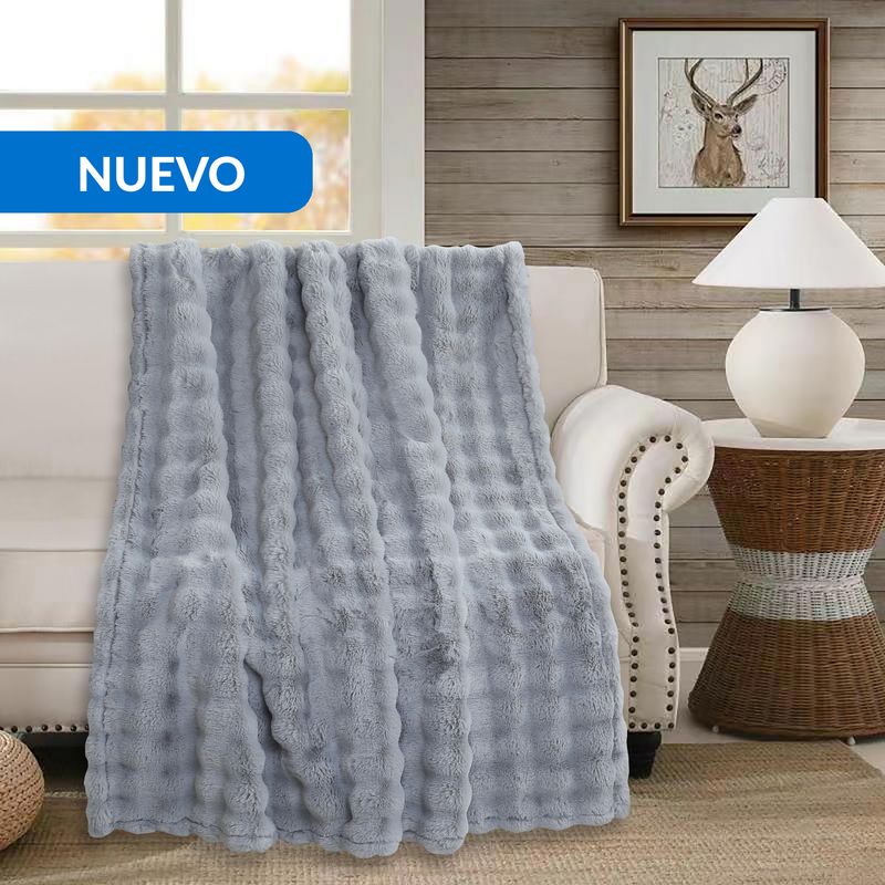 JUST HOME COLLECTION - Manta Frazada Rabbit Especial Gris