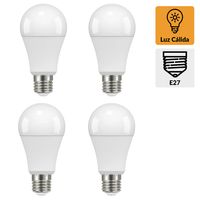 Pack 4 Ampolletas Led 100 W E27 1521 lm Luz Cálida