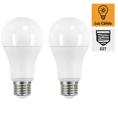 DAIRU - Pack 2 Ampolletas Led 75 W E27 1060 lm Luz Cálida