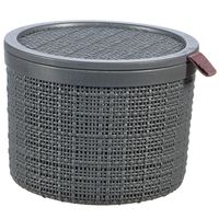 Caja con tapa 17x13x17 cm 2 l Gris