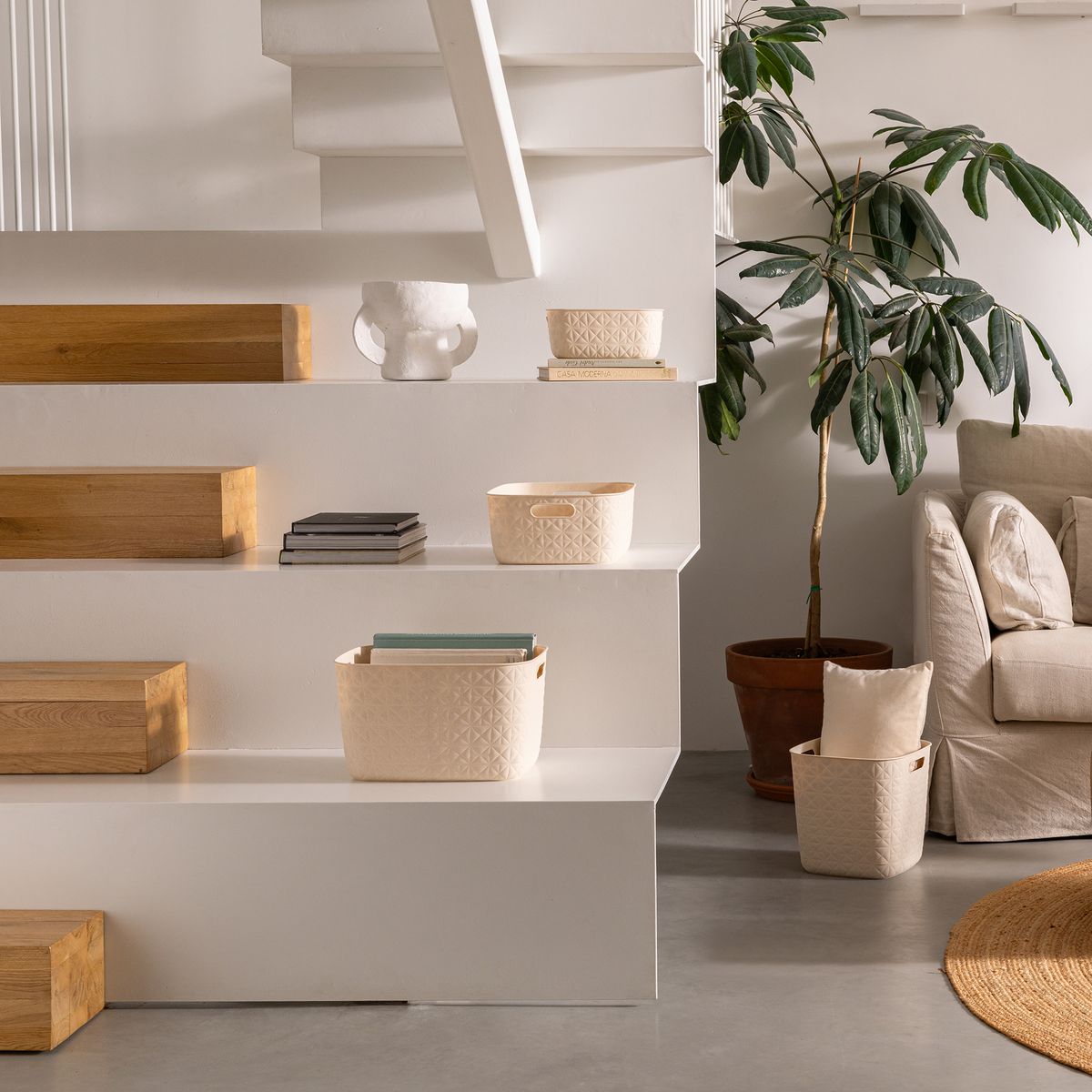 CURVER - Canasto Softex 19 l beige 38x22x29 cm 19 l Beige