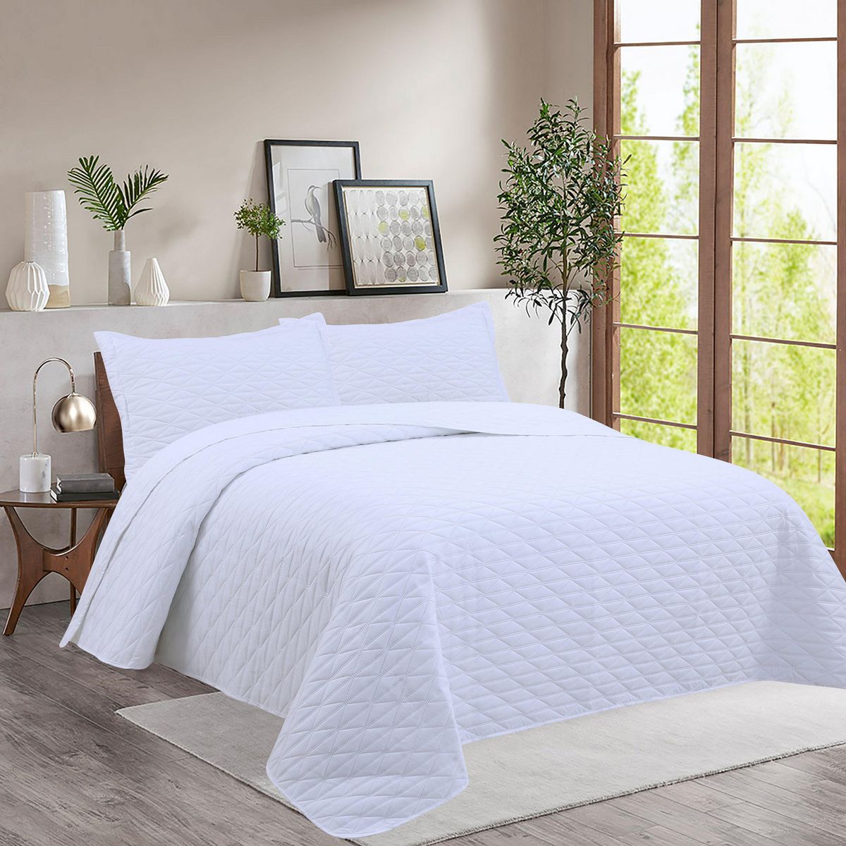 JUST HOME COLLECTION - Quilt Bicolor Blanco