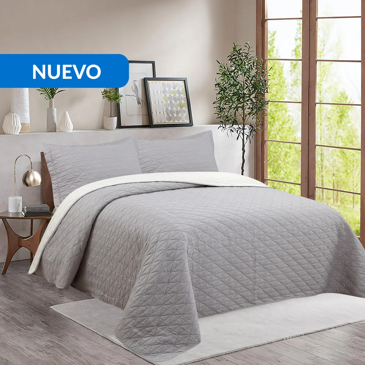 JUST HOME COLLECTION - Quilt Bicolor Beige