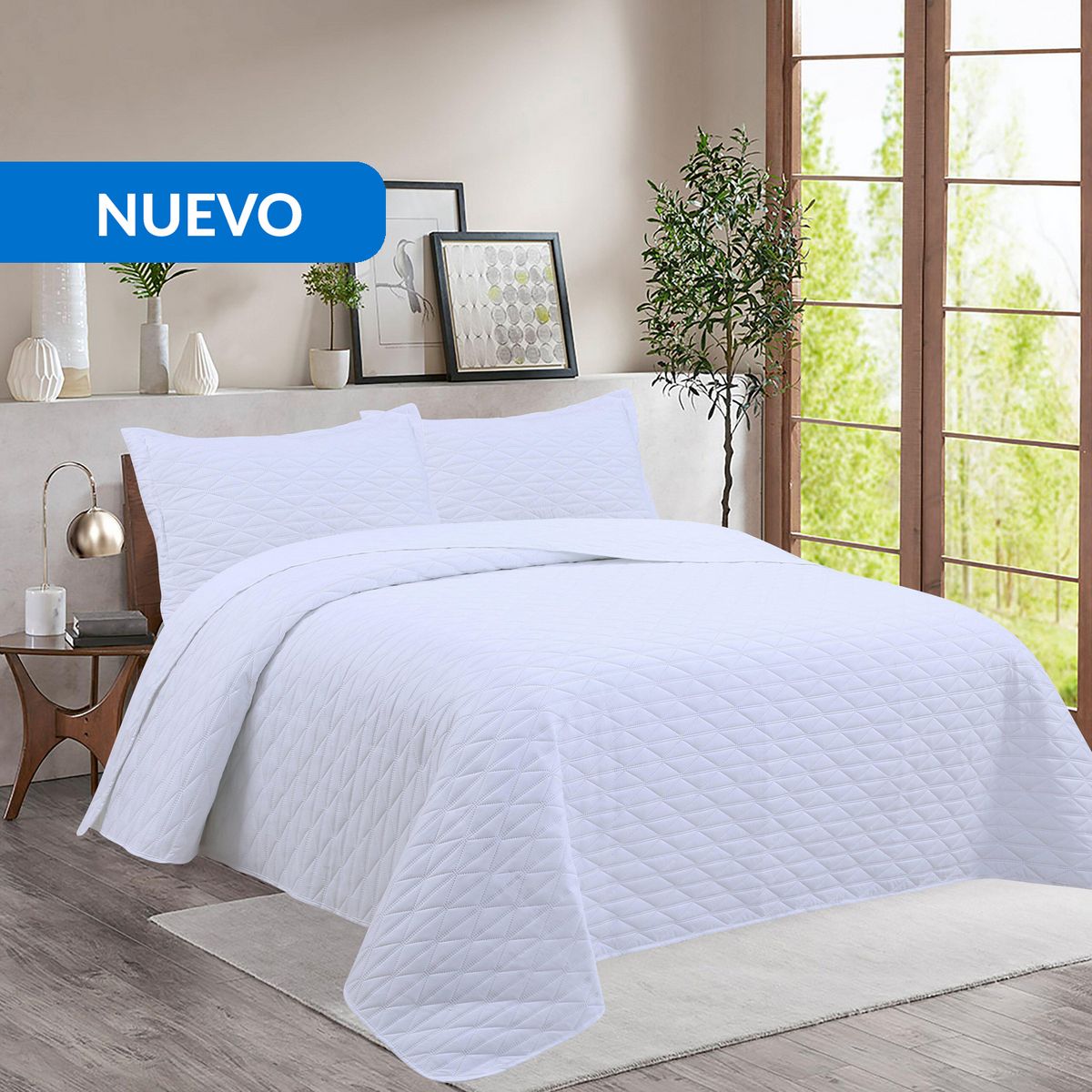 JUST HOME COLLECTION - Quilt Bicolor Blanco