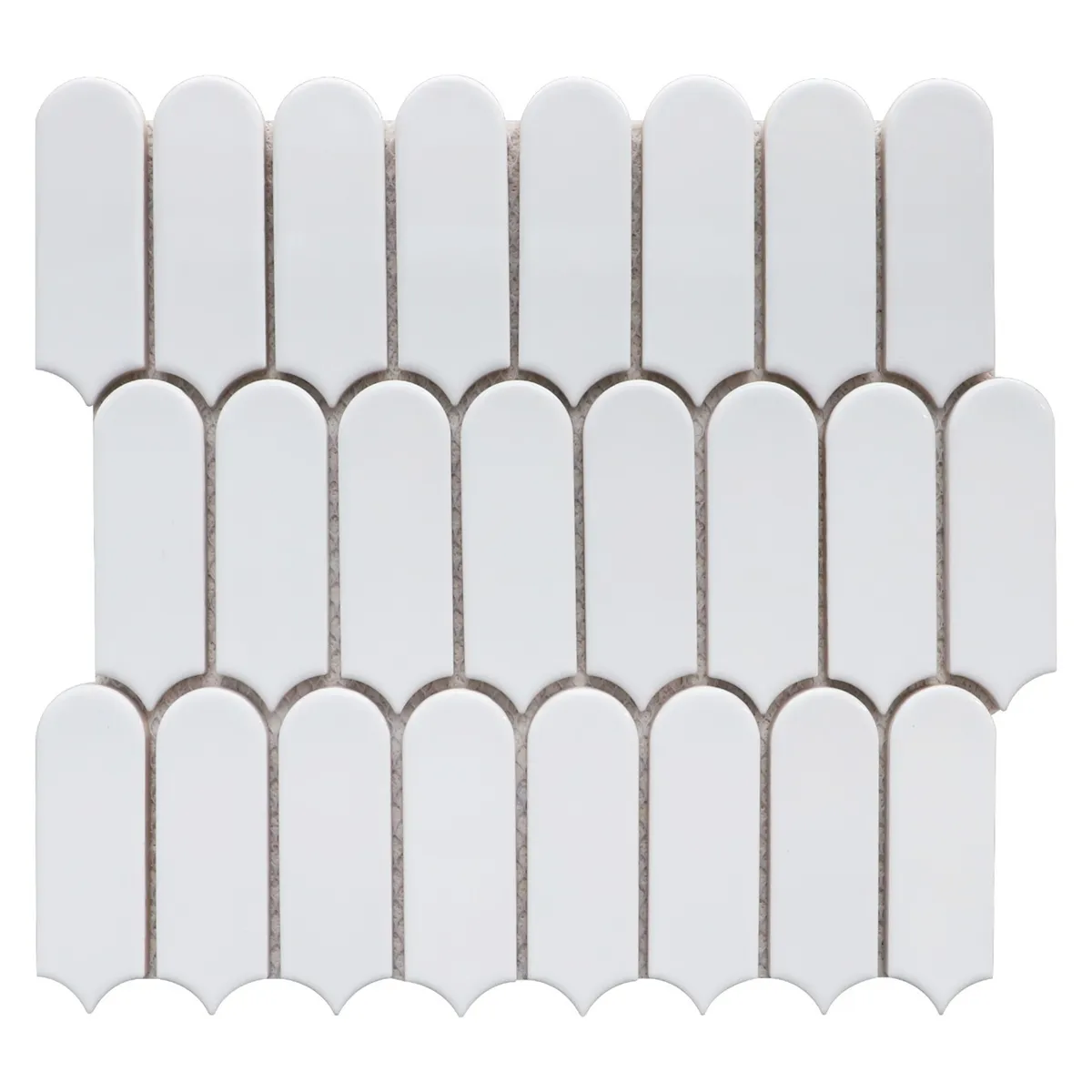 HOLZTEK - Mosaico Malla Pluma Blanco 28X29,6 cm 0,08 M2