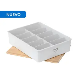 JUST HOME COLLECTION - Organizador 22x8x30 cm Blanco, natural