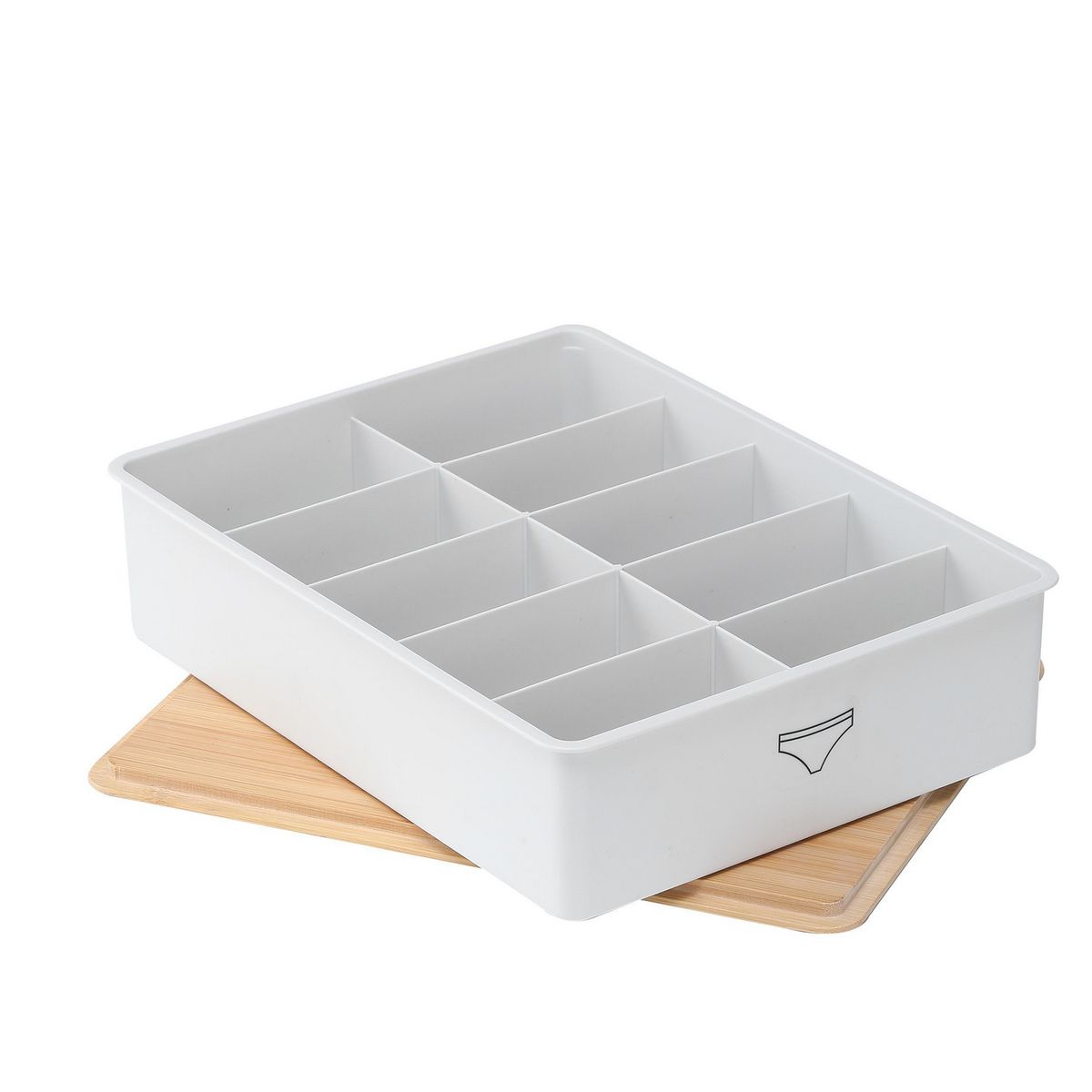JUST HOME COLLECTION - Organizador 22x8x30 cm 5.3 l Blanco, natural