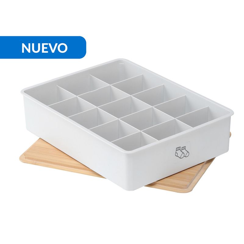 JUST HOME COLLECTION - Organizador 22x8x30 cm  Blanco, natural
