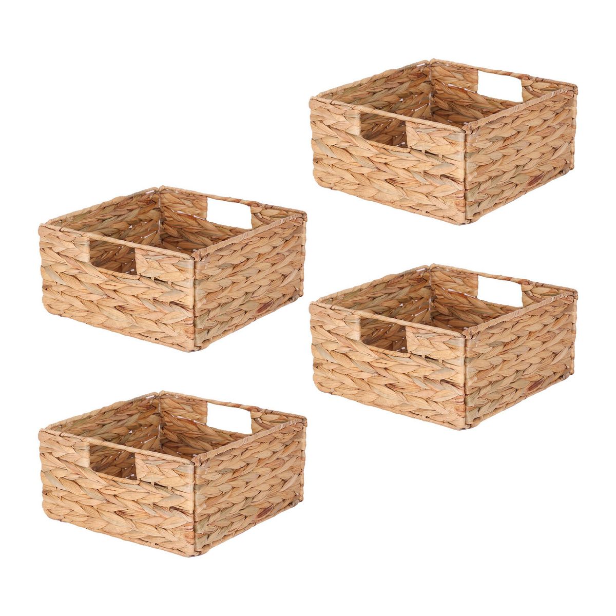 JUST HOME COLLECTION - Set x 4 canasto 26.7x13.3x26.7 cm 9.5 l Natural
