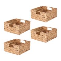Set x 4 canasto 26.7x13.3x26.7 cm 9.5 l Natural