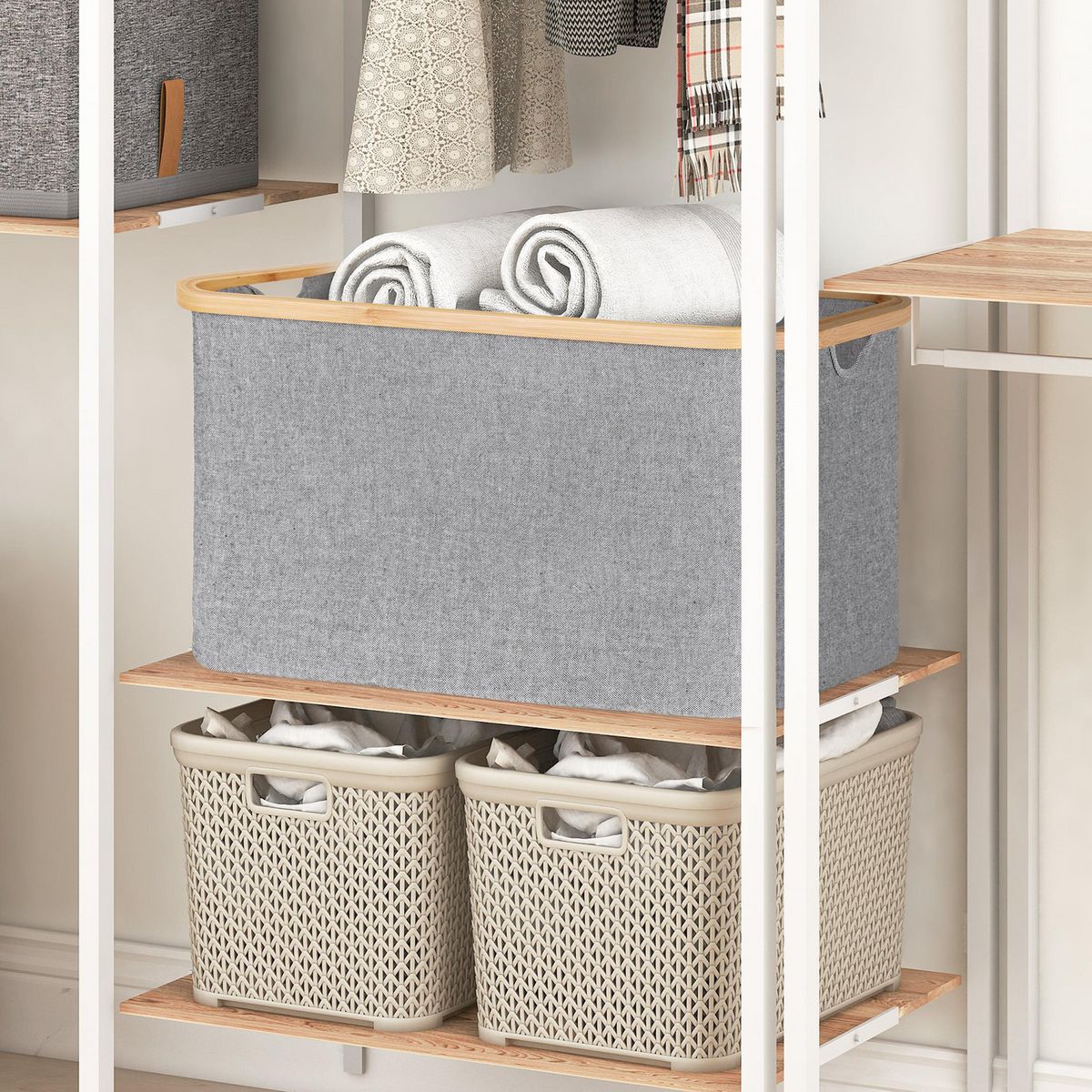 JUST HOME COLLECTION - Canasto 54x33x33 cm Gris