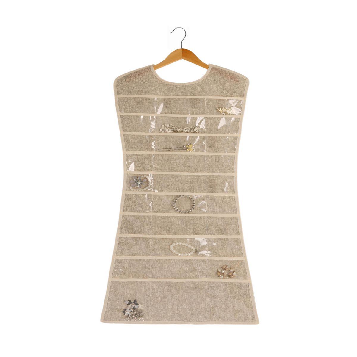 JUST HOME COLLECTION - Organizador de Joyas Colgante 46x99x1 cm Beige