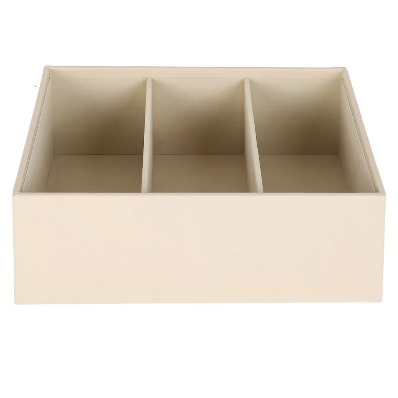 JUST HOME COLLECTION - Caja de Organizador de Lentes 24.5x9x18.5 cm Beige