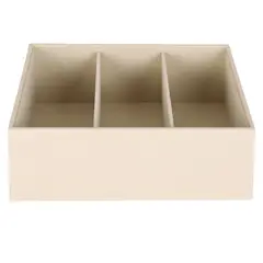 JUST HOME COLLECTION - Caja de Organizador de Lentes 24.5x9x18.5 cm Beige