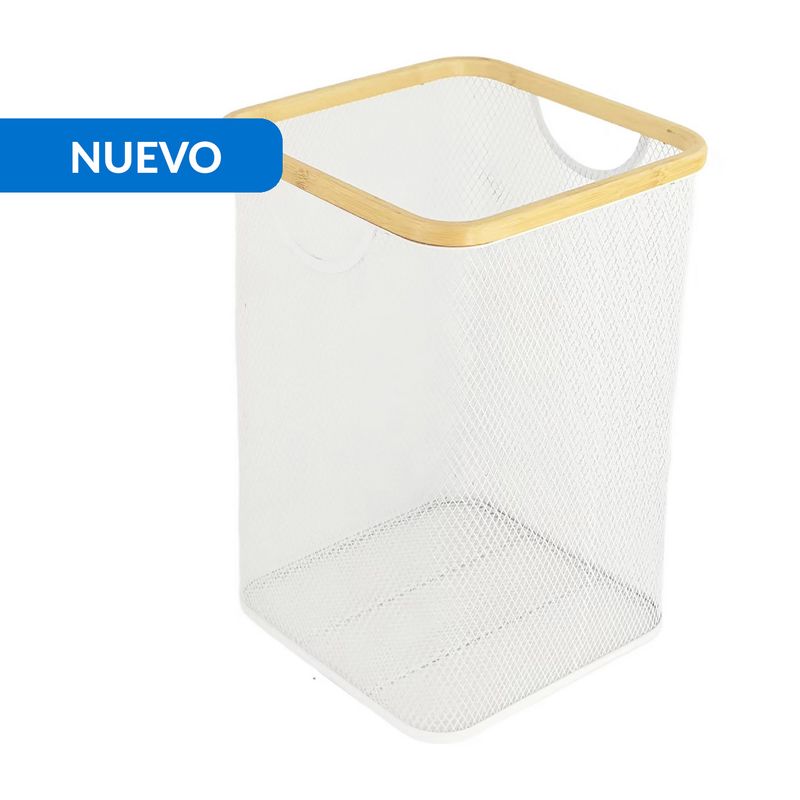 JUST HOME COLLECTION - Cesto de ropa 30x45x30 cm  Blanco