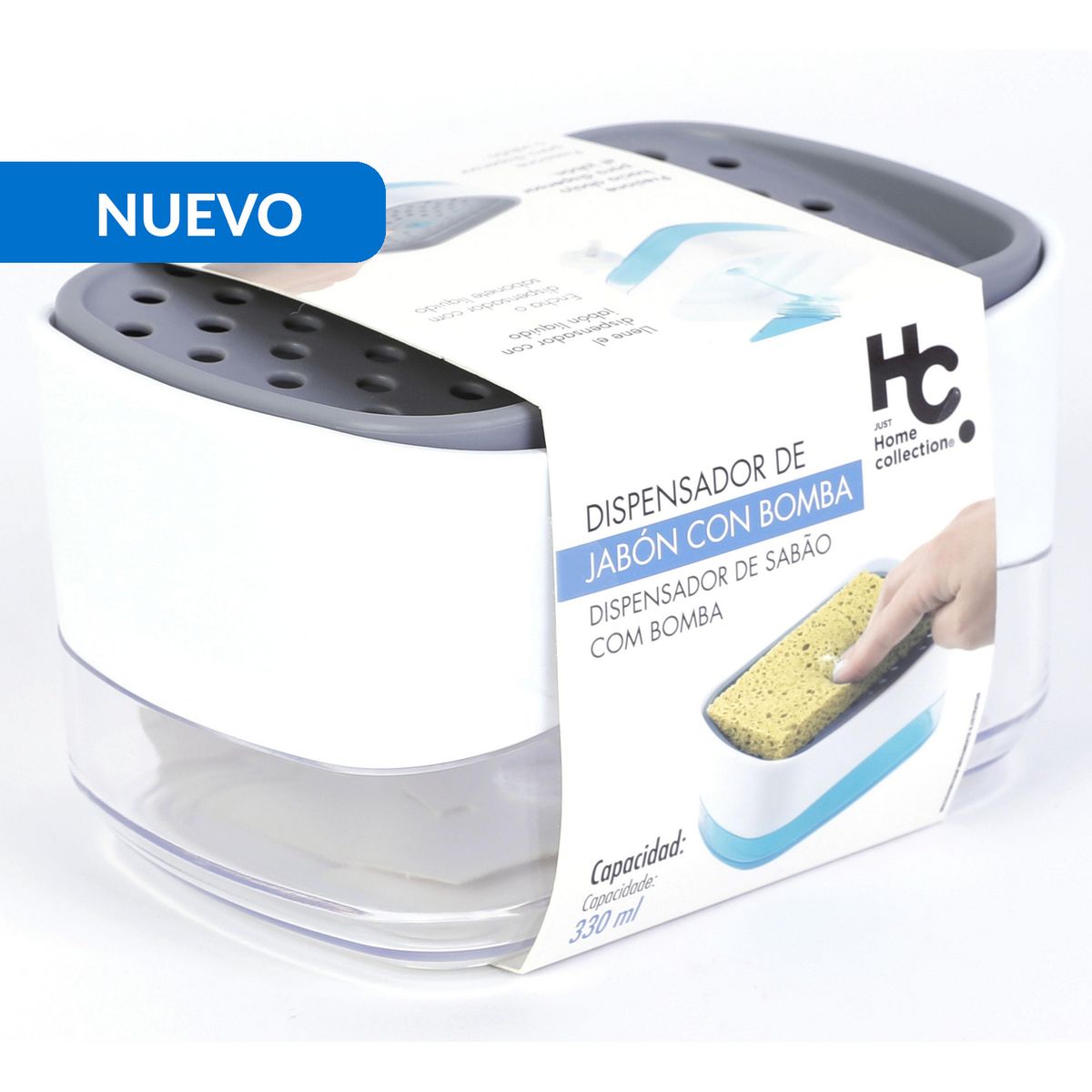 JUST HOME COLLECTION - Dispensador de jabón con bomba