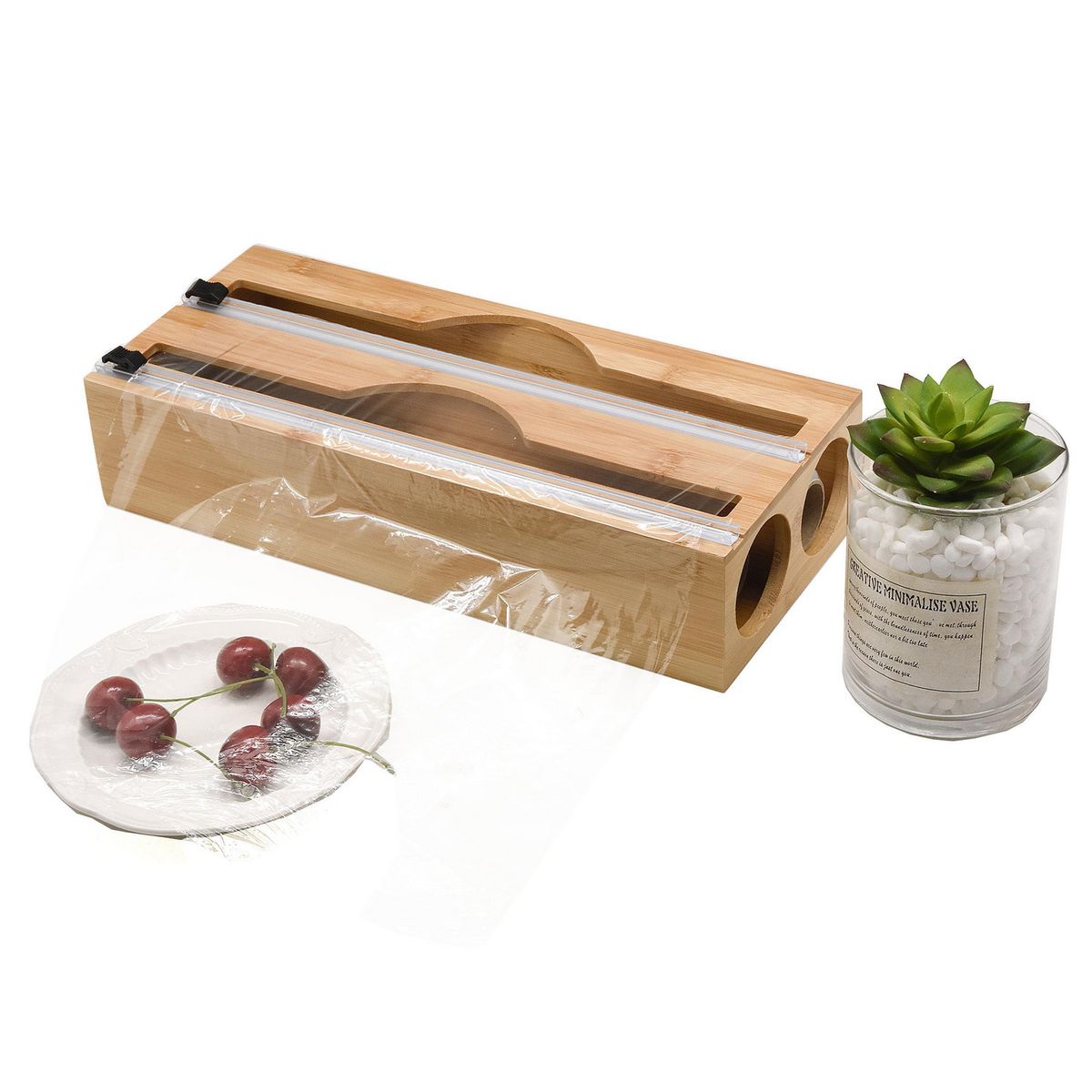 JUST HOME COLLECTION - Caja 2 papel aluminio/film con cuchillo