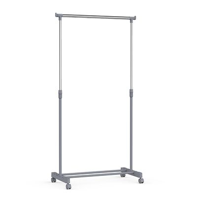 Imagen 2 del producto Perchero una Barra con Ruedas Metal Gris