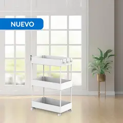 JUST HOME COLLECTION - Carro 40x58.8x22 cm Blanco